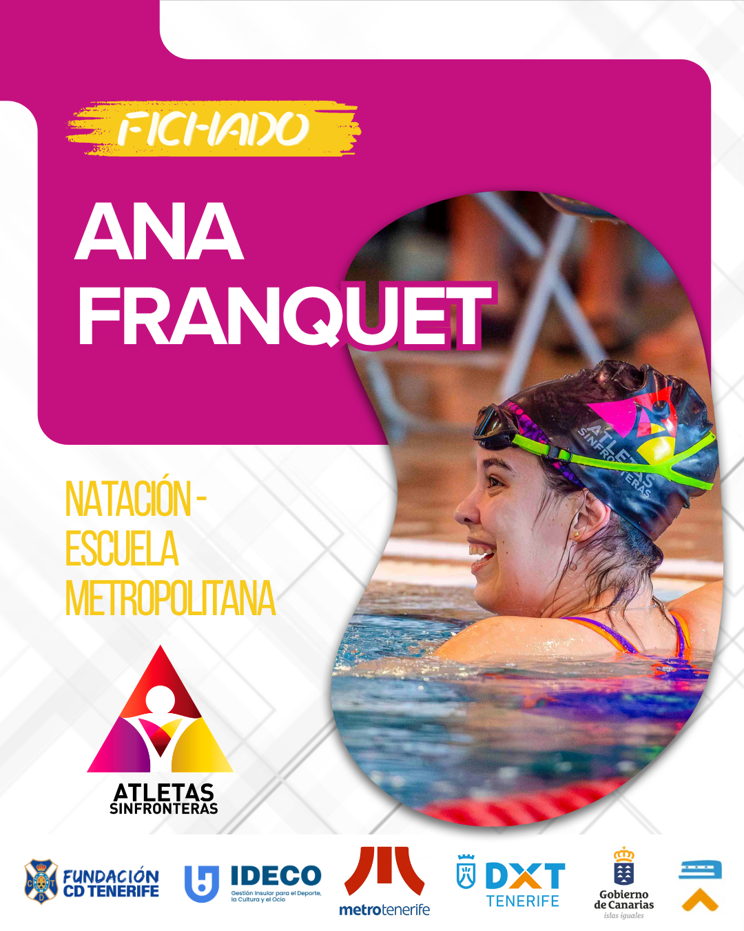 Ana Franquet, deportista de natación de la Escuela Metropolitana de Atletas Sin Fronteras.