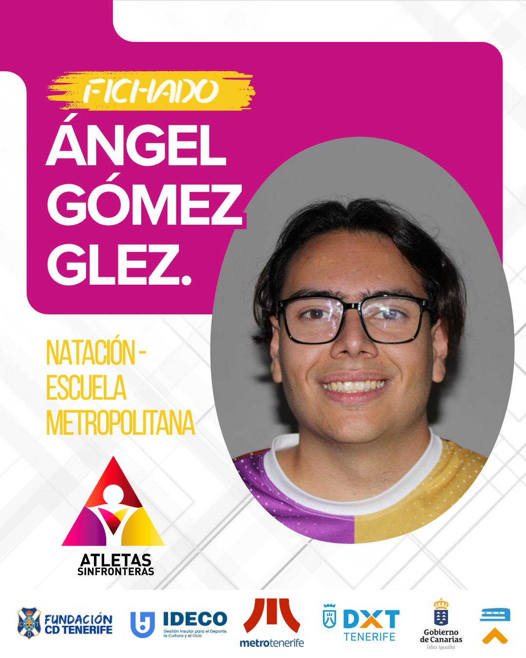 Ángel Gómez González, deportista de natación de la Escuela Metropolitana de Atletas Sin Fronteras.