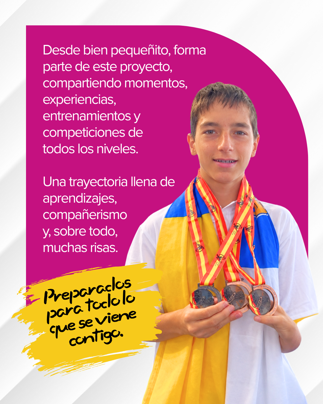 Trayectoria deportiva de Guille dentro de Atletas Sin Fronteras.