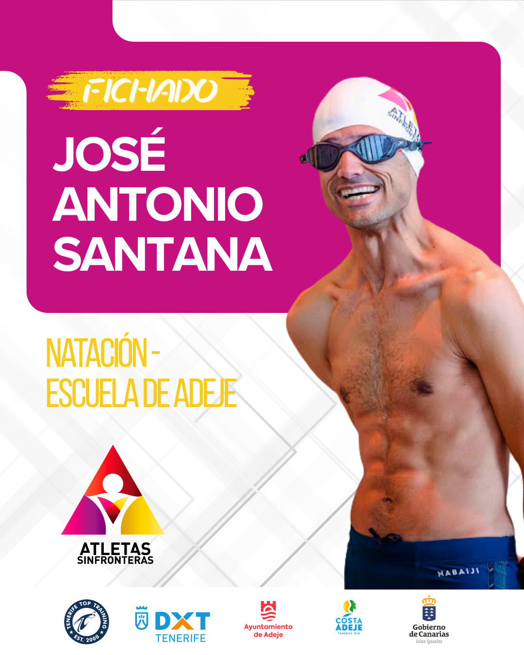 José Antonio Santana, deportista de natación de la Escuela de Adeje de Atletas Sin Fronteras.