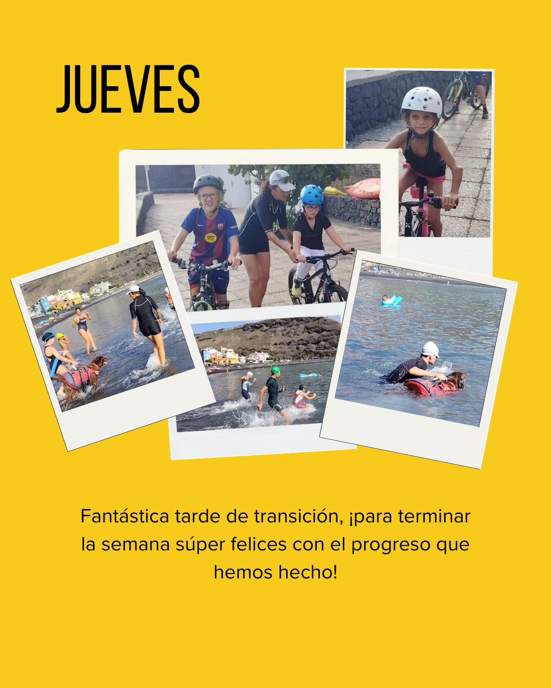 Sesión del jueves de transición en la Escuela de Triatlón Paralímpico Isla de La Palma.