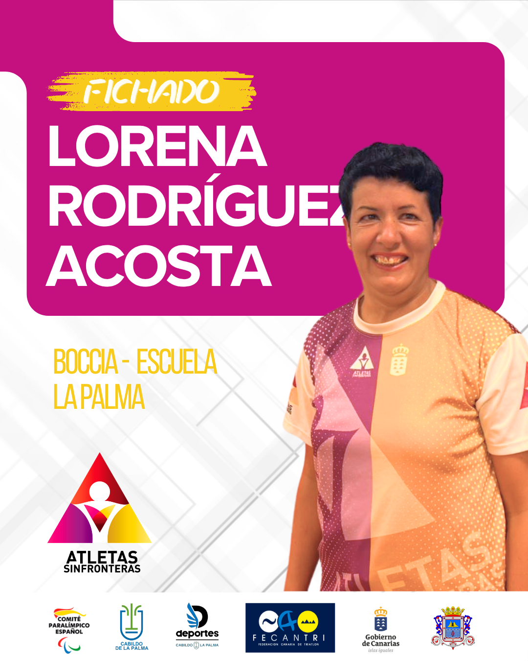 Lorena Rodríguez Acosta, vinculada a la escuela de Boccia de La Palma de Atletas Sin Fronteras.
