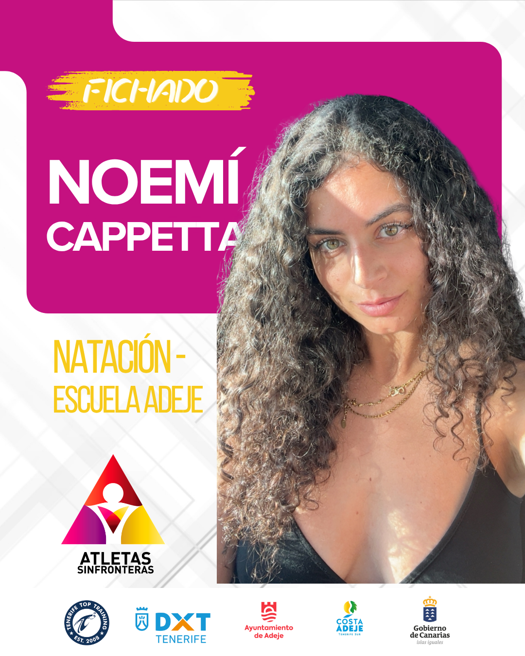 Noemí Cappetta, entrenadora de natación de la Escuela de Adeje de Atletas Sin Fronteras.