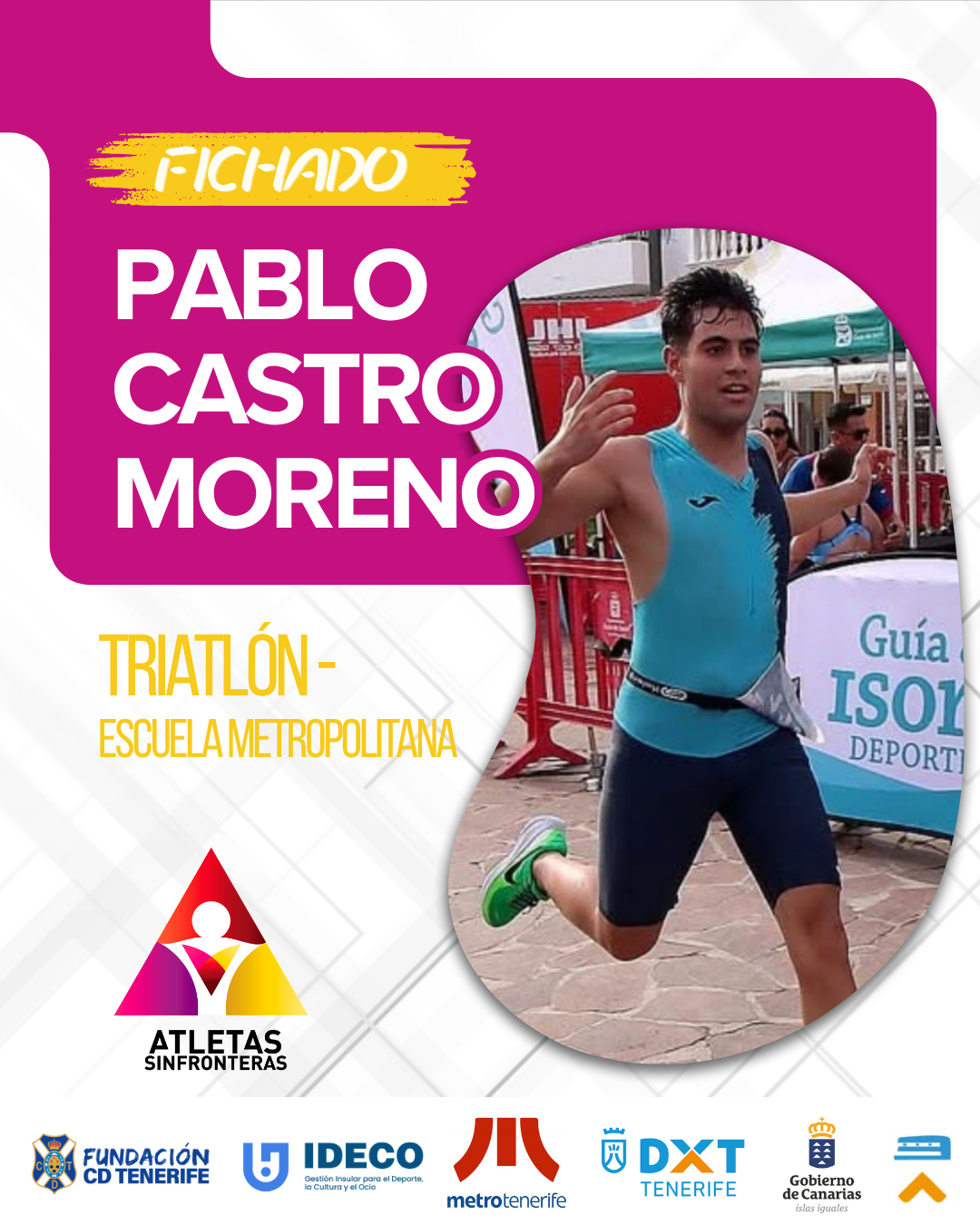 Pablo Castro Moreno, deportista de triatlón de la Escuela Metropolitana de Atletas Sin Fronteras.