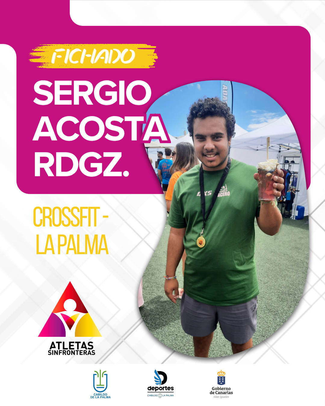 Sergio Acosta Rdgz., deportista de CrossFit en La Palma vinculado a Atletas Sin Fronteras.