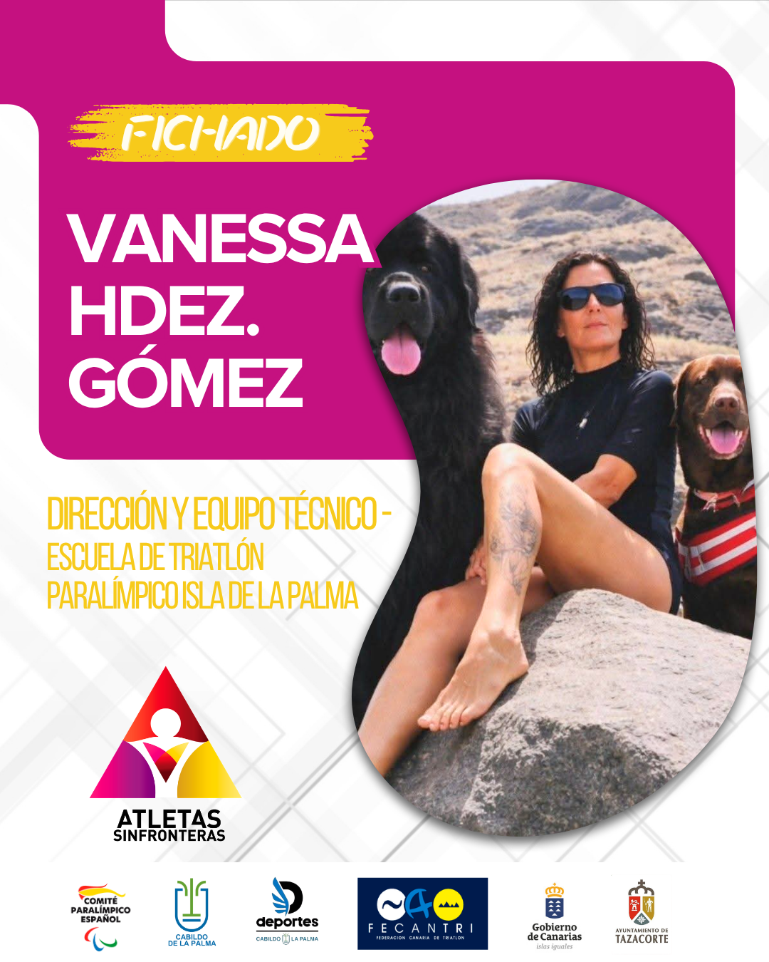 Vanessa Hernández Gómez, equipo técnico de la Escuela de Triatlón Paralímpico Isla de La Palma de Atletas Sin Fronteras.